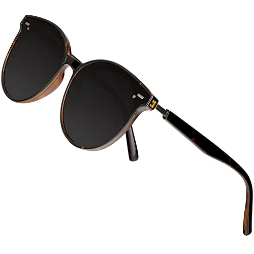 Arjien Retro Polarized Sunglasses for Women Men, 2024 Trendy Round Womens Mens Sun Glasses Shades 100% UV Protection