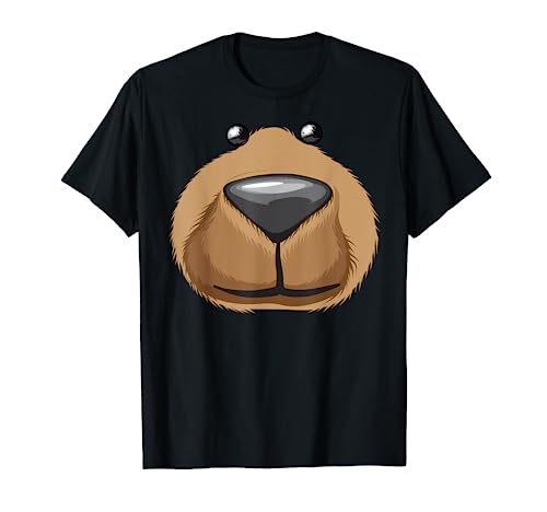 Cute Bear Face Costume Funny Halloween Teddy DIY Gift T-Shirt