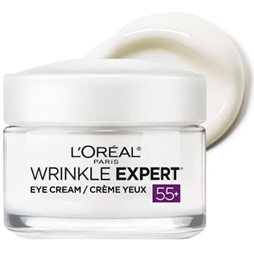 L'Oreal Paris Wrinkle Expert 55+ Anti-Wrinkle Eye Cream with Calcium, Reduce Crow's feet, 0.5 Oz