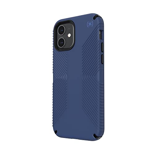 Speck iPhone 12 Case - Drop Protection Fits iPhone 12 Pro & iPhone 12 Phones - Scratch Resistant, Slim Design with Added Grip & Soft Touch Coating - Coastal Blue, Black, Storm Blue Presido2