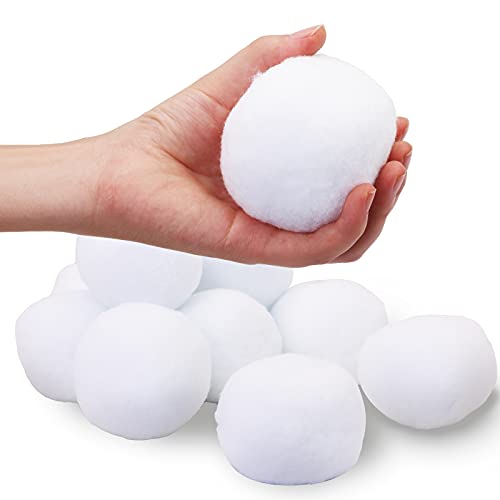 CyberDyer Snow Toy Balls for Indoor or Outdoor Play - Safe, No Slush, No Mess - Snow Plush Balls Fun for Kids & Adults Anytime