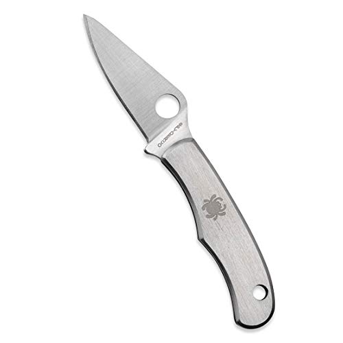 Spyderco Bug Non-Locking Knife with 1.27' 3CR Steel Blade and Durable Stainless Steel Handle - PlainEdge - C133P