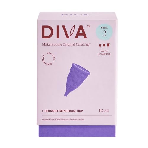 DivaCup - BPA-Free Reusable Menstrual Cup - Leak-Free Feminine Hygiene - Tampon and Pad Alternative - Up To 12 Hours Of Protection - Model 2