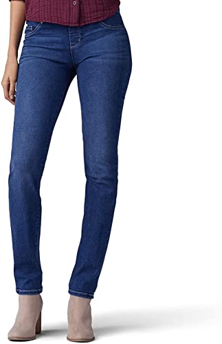 Lee Women's Sculpting Fit Slim Leg Pull On Jean, Expedition, 12 Medium