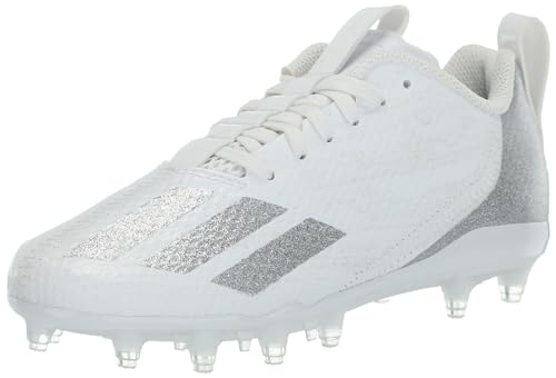 adidas Adizero Spark Sneaker, White/Silver Metallic/White, 4.5 US Unisex Big Kid