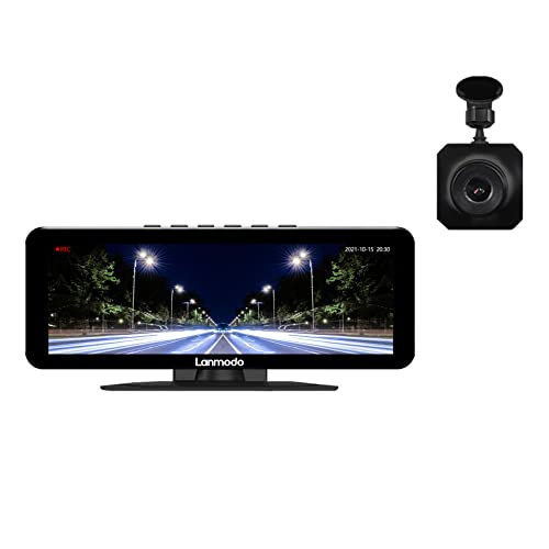 LANMODO Vast M1 Night Vision System, Separate Front Camera, Full Color Super Night Vision 984ft, FHD Dash Cam with 8' Screen, WDR, Cmos Sensor G-Sensor, Loop Recording, 24hr Parking Monitor, max 128G
