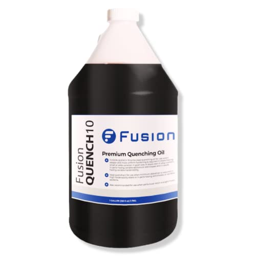 Quenching Oil for Heat Treating Knife Steel | Retains Bright Finish | Deep & Uniform Hardening | Fusion Quench 10 (1 Gallon)