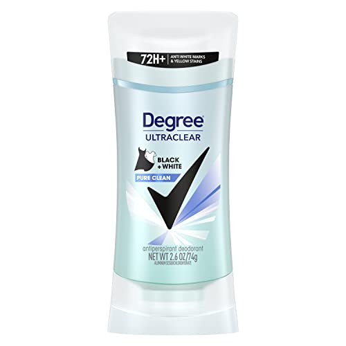 Degree Antiperspirant for Women Protects from Deodorant Stains Pure Clean Deodorant for Women 2.6 oz
