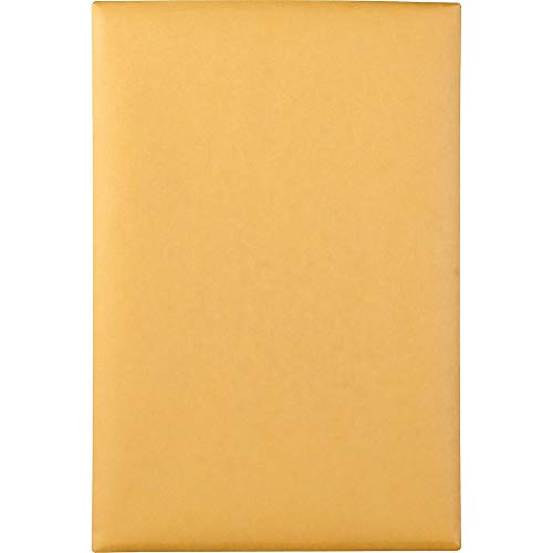 Quality Park 6' x 9' Clasp Envelopes, Brown Kraft, Gummed Flap, 100/Box (QUA37755),Light Brown