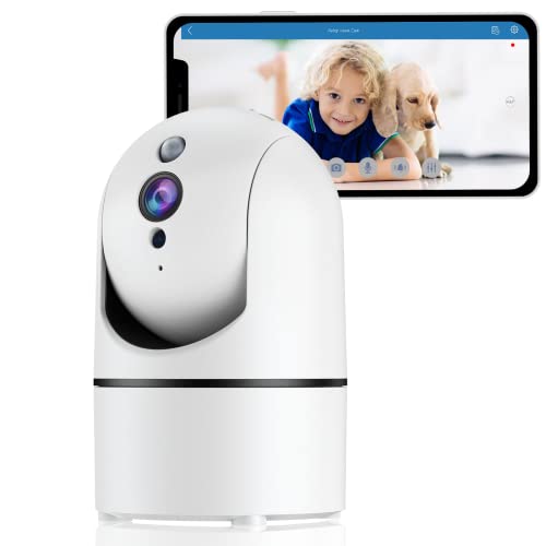 Dericam 2.5K Indoor Camera Home Security Surveillance,HD Pet/Dog/Cat Camera with Night Vision & Phone App, 360° Smart WiFi Cameras Compatible with Alexa, 2-Way Audio, Motion Detection