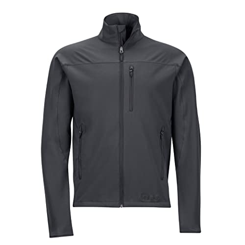 MARMOT Men's Tempo Jacket, Warm Breathable Water-Resistant Softshell, Jet Black, Small