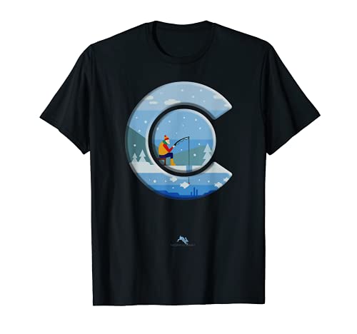 Colorado Ice Fishing T-shirt Rocky Mountain Fisherman