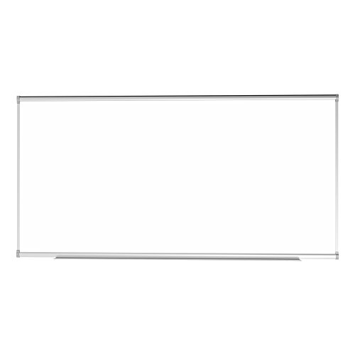 Learniture Porcelain Steel Magnetic Dry-Erase Board for Office Spaces & Classrooms, Wall-Mount Low-Gloss Magnetic Whiteboard, 8'W x 4'L, White