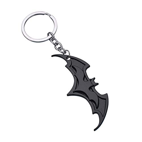 OK-STORE Bat Symbol Key Chain Zinc Alloy Keychain Bat Shape Metal Key Ring Tag for Your Autos, Home or Boat