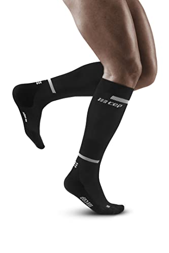 CEP Men's Tall Running Compression Socks 4.0 | Athletic Long Performance Socks, Black, Men, IV