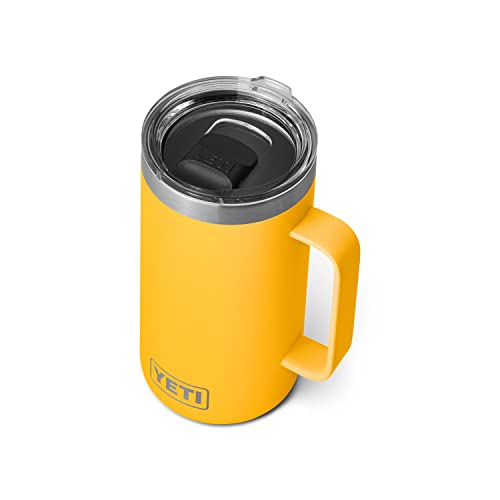YETI Rambler 24 oz Mug, Vacuum Insulated, Stainless Steel with MagSlider Lid, Alpine Yellow