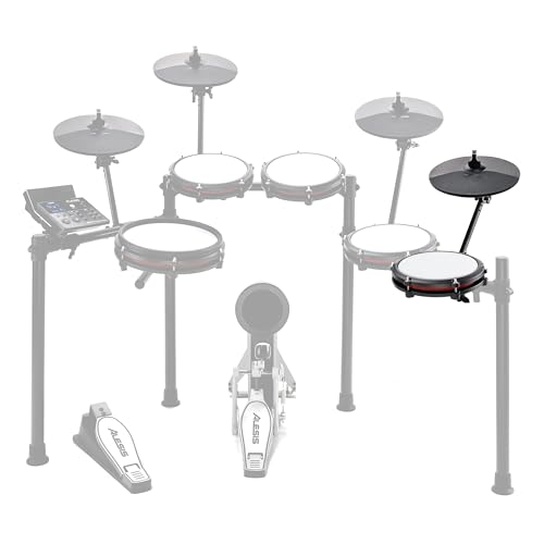 Alesis Drums Nitro Max Expansion Pack - Electric Drum Set Expansion for Nitro Max Kit with Mesh Tom Pad, 10' Cymbal with Choke and Connection Cables
