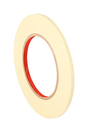 3M 2364 Performance Masking Tape - 0.25 in. x 180 ft. Tan, Rubber Adhesive, Crepe Paper Backing Painters Tape Roll