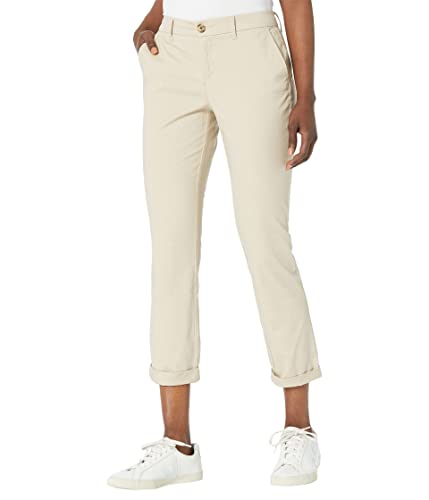 Tommy Hilfiger Hampton Chino Lightweight Pants for Women with Relaxed Fit, Khaki, 10