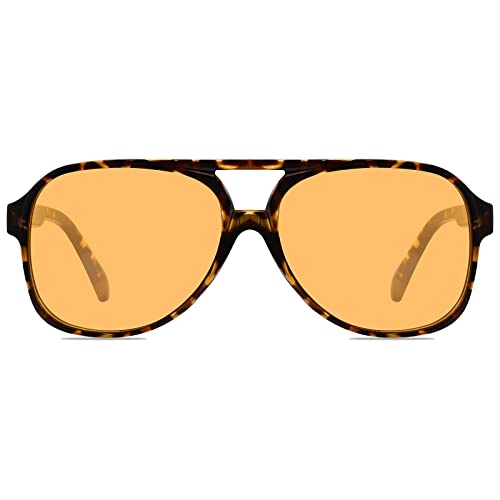 YDAOWKN Classic Vintage Aviator Sunglasses for Women Men Large Frame Retro 70s Sunglasses UV400