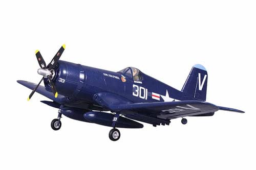 Fms Rc Planes for Adults Remote Control RTF Airplane 800mm F4U Corsair V2 Blue Without Reflex 4 Channel RTF Rc Airplanes Ready to Fly (Including Transmitter,Receiver,Charger)