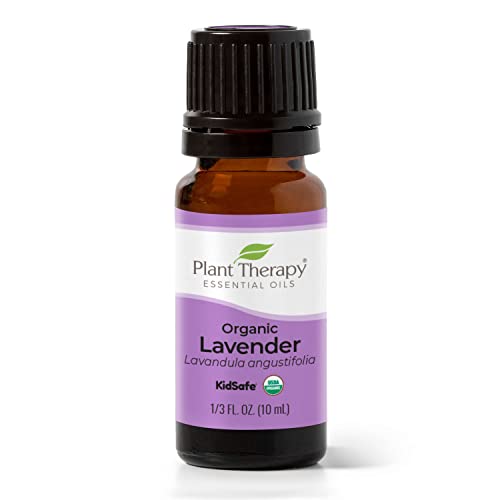 Plant Therapy Organic Lavender Essential Oil 100% Pure, USDA Certified Organic, Undiluted, Natural Aromatherapy, Therapeutic Grade 10 mL (1/3 oz)