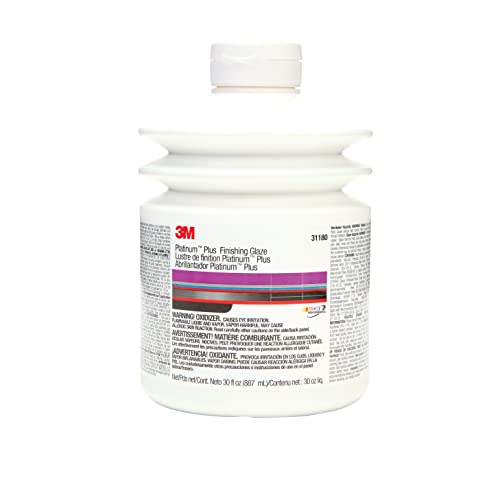 3M Platinum Plus Glaze, 31180, Two-Part Premium Selfleveling Finishing Glaze, 30 fl oz/887 mL