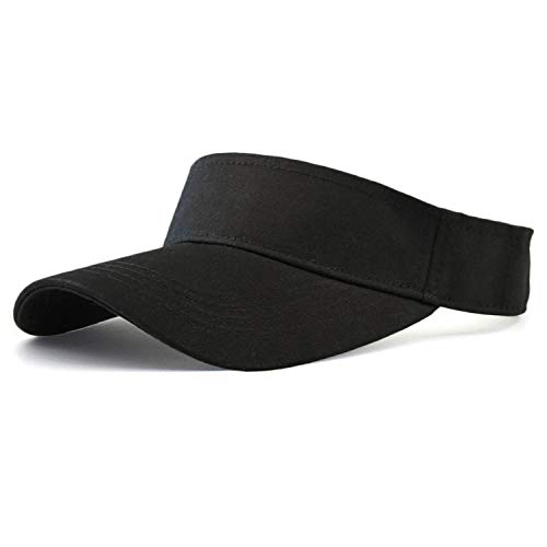 HH HOFNEN Sports Sun Visor Hats Twill Cotton Ball Caps for Men Women Adults Kids (#2 Dark Black)