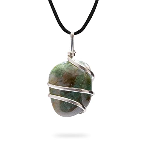 Ayana Crystals Handcrafted Bloodstone Necklace – Authentic Bloodstone Jewelry for Women, Ethically Sourced Bloodstone Crystals, Bloodstone Pendant, Aries/Pisces Birthstone