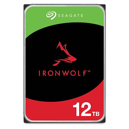 Seagate IronWolf 12TB NAS Internal Hard Drive HDD – 3.5 Inch SATA 6Gb/s 7200 RPM 256MB Cache for RAID Network Attached Storage – Frustration Free Packaging (ST12000VNZ008)