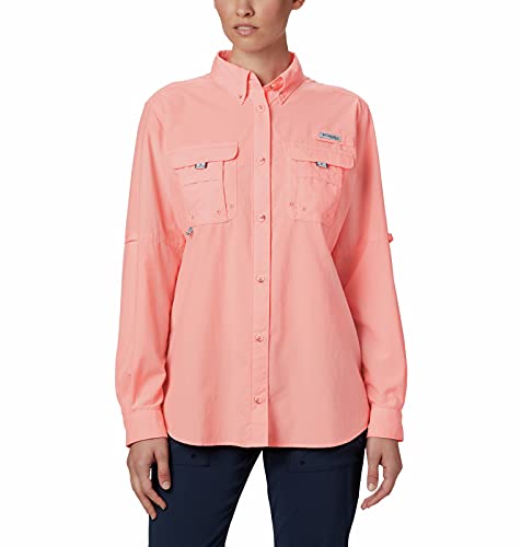 Columbia Women's PFG Bahama Long Sleeve Shirt,Tiki Pink,Large