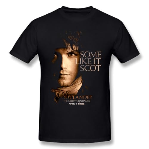 Outlander 2014 Classic Movies TV Show Poster Contton t Shirt for Mens Fashion tees (US, Alpha, 3X-Large, Regular, Regular, Black)