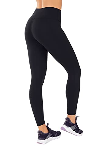 Fabletics Women's Define PowerHold High-Waisted 7/8 Legging, Workout, Yoga, Maximum Compression, Flattering, M, Black