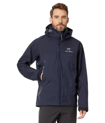 Arc'teryx Beta AR Men’s Jacket, Redesign | Waterproof, Windproof Gore-Tex Pro Shell Men’s Winter Jacket with Hood, for All Round Use | Black Sapphire, Large