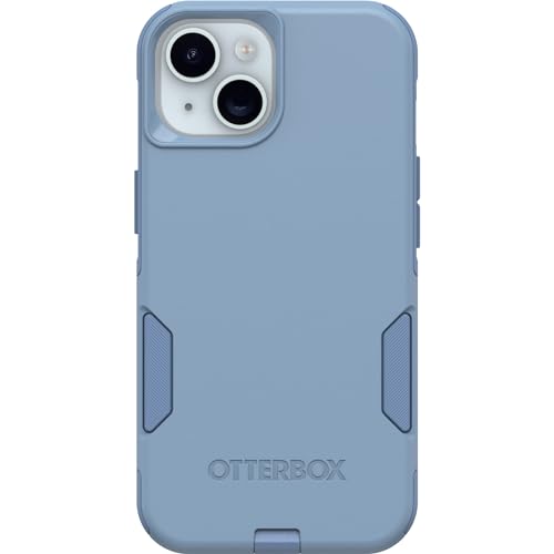 OtterBox iPhone 15, iPhone 14, and iPhone 13 Commuter Series Case - CRISP DENIM (Blue), slim & tough, pocket-friendly, with port protection