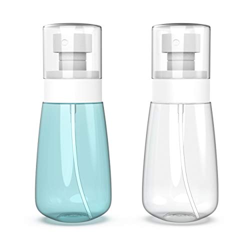 RELANOR Pack 2 Small Spray Bottle Travel Size 2oz/60ml - Fine Mist Mini Empty Spray Bottles - Leak Proof - for Toners, Face & Hair Mist