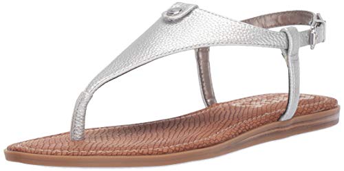 Circus NY Women's Carolina Flat Sandal, Soft Silver Tumbled Bolt, 9.5 M US