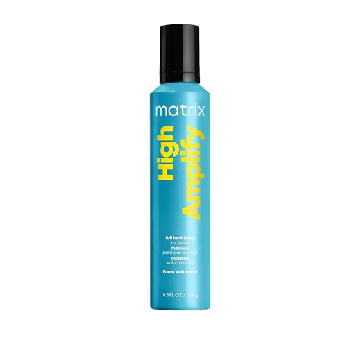 Matrix High Amplify Foam Volumizer Full Bodifying Mousse | Lightweight Lasting Volume | For Fine, Limp Hair | Conditioning Shine | Adds Thickness | Salon Hair Styling | Packaging May Vary | 8.3 Oz.