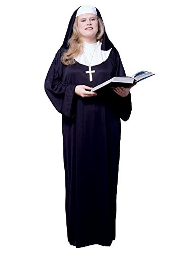 Forum Novelties Women's Adult Nun Costume, Black/White, Plus