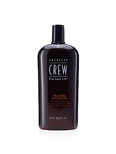 American Crew Men's Hair Gel, Firm Hold, Non-Flaking Styling Gel, 33.8 Fl Oz