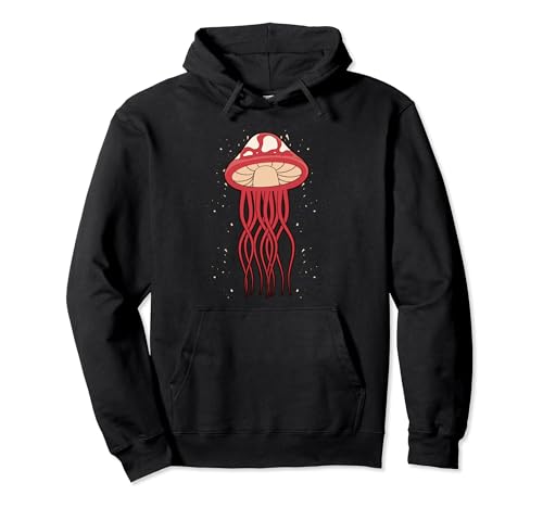 Cute Underwater Sea Jellyfish Mushroom Foraging Mycology Pullover Hoodie