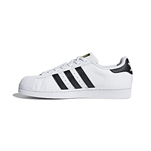 adidas Originals mens Superstar Sneaker, White/Black/White, 10 US