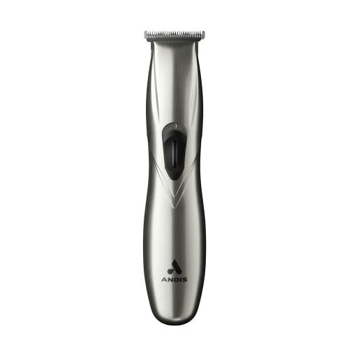 Andis 32810 Slimline Pro Cord/Cordless Beard Trimmer, Lithium Ion T-Blade Trimmer, Close Cutting T-Blade Zero Gapped, Chrome