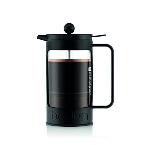 Bodum Bean French Press Coffee Maker with Coffee Grind Catcher, 34 Ounce, Black
