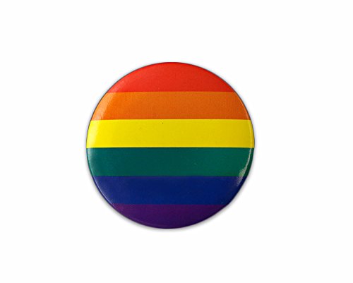 Gay Pride Rainbow Round Button Pin - Perfect for LGBTQ Accessories, Gay Stuff, Pride Parades, LGBTQ Events, Pride Month, Promotional Events and Gift-Giving - 2 Pins