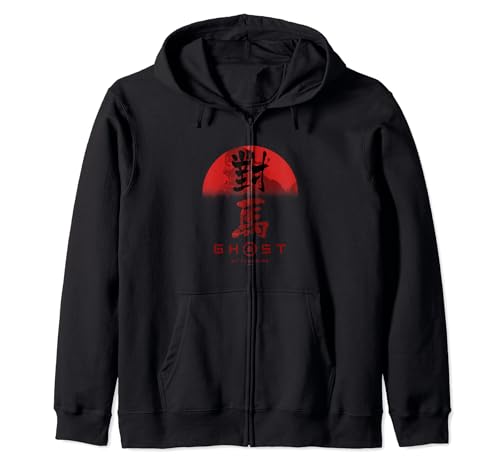 Ghost of Tsushima Ghost in Rising Sun Zip Hoodie