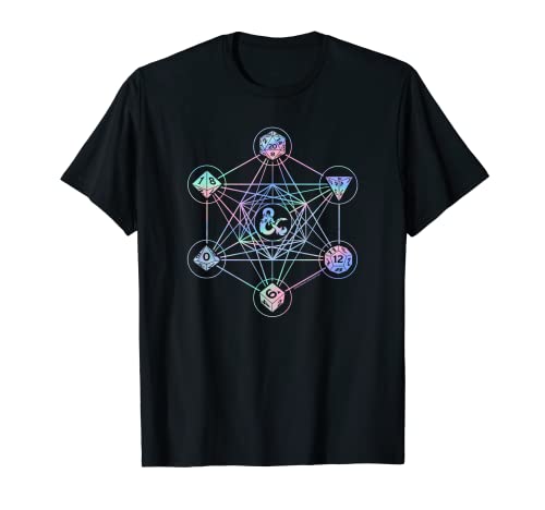 Dungeons & Dragons 6 Die Geometric Hologram Logo T-Shirt