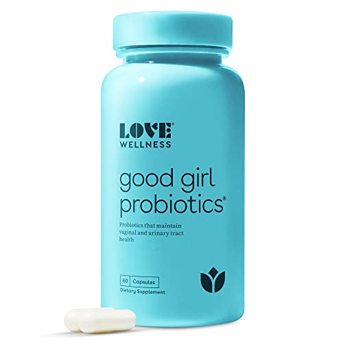 Love Wellness Vaginal Probiotics for Women, Good Girl Probiotics | pH Balance Supplement for Feminine Health with Prebiotics | Urinary Tract Health for Vaginal Odor & Flora | 60 Count (Pack of 1)