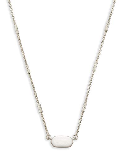 Kendra Scott Fern Pendant Necklace for Women, Dainty Fashion Jewelry, Bright Silver-Plated