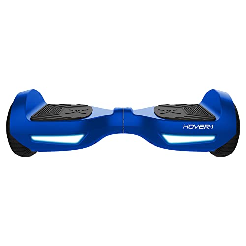 Hover-1 Drive Electric Hoverboard | 7MPH Top Speed, 3 Mile Range, Long Lasting Lithium-Ion Battery, 6HR Full-Charge, Path Illuminating LED Lights, Blue